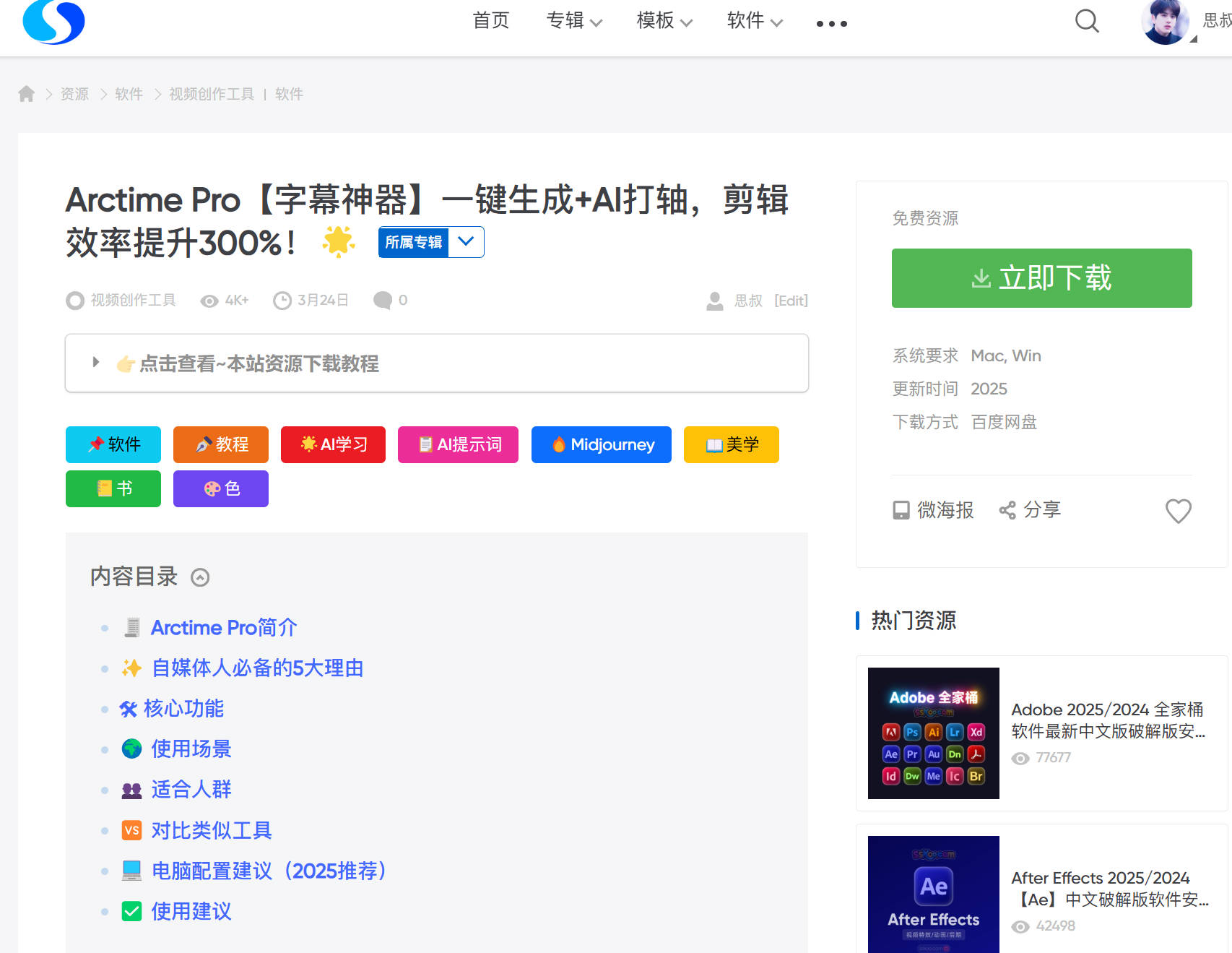 Arctime Pro 字幕