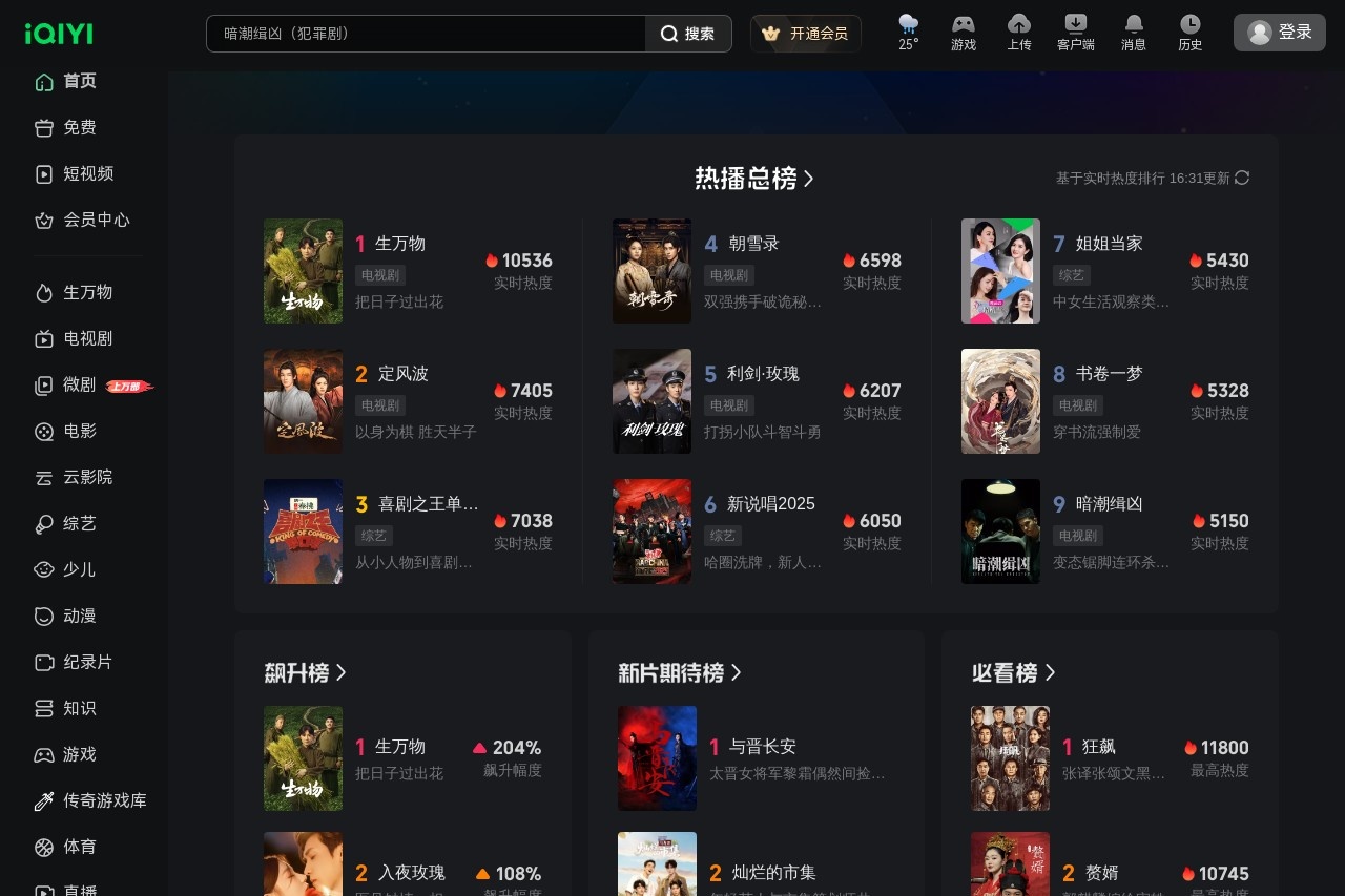 爱奇艺风云榜